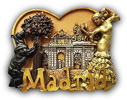 3D Madrid Spanien Kühlschrank Kühlschrankmagnet Tourist Souvenirs Handmade Harz Handwerk Magnetische Aufkleber Home Küche Dekoration Reise Geschenk