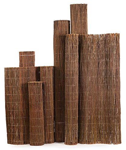 MC.Sammler Weidenmatte Sichtschutz Zaun für Balkon und Terrasse - Windschutz & Sonnenschutz - Weidenzaun in 22 Größen (Gartenzaun 150 x 500 cm) - Holz Sichtschutzmatte für Haus und Garten
