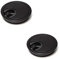 sossai® Kabeldurchführung/Kabeldurchlass/Schreibtischkanal mit Bürste für Schreibtische, Büro & Arbeitsplatten | 2 Stück | KDM1-BL | Design: Schwarz | Durchmesser: 60 mm | Material: Metall
