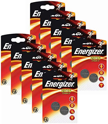 Energizer Lithium Bouton CR2016 Blister 2 x 10 (Total 10 Blister)
