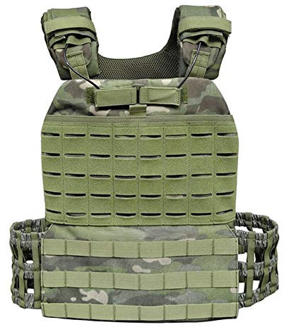 HXSZWJJ Outdoor Sports Body Armor Assault Vest Waistcoat Tactical Vest Plate Carrier Vest (Color : MTP)