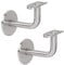 PRIOstahl Supporto per corrimano, da parete, 2 supporti per corrimano, su tubo rotondo, Ø 42,4 mm, da avvitare, piatto alla parete, per vite M8, per ringhiere in acciaio inox V2A