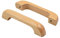 CWYP-40 6 Stück Schrankgriffe Bogengriff Buche Natur ?Möbelgriffe Holz Küchengriffe Barschrankgriff Kabinett Griffe Kleiderschrank kommode Heimdekoration (Lochzentren:128mm)