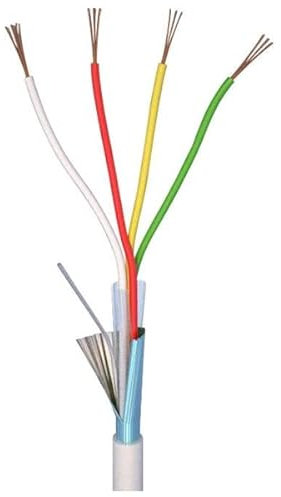 Maxxistore® - GLB cavo allarme antifurto CCA schermato 100 Mt (4 x 0.22)