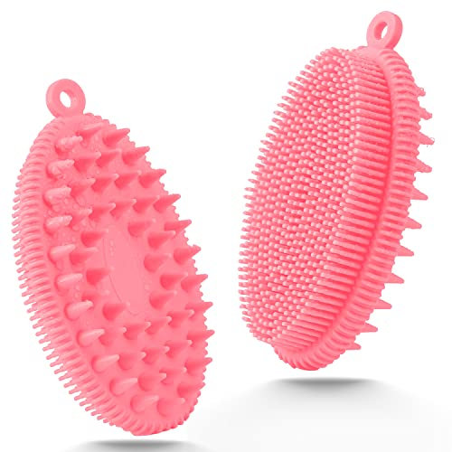 Upgrade Bade- und Shampoo-Bürste für Körperpeeling; Peeling-Körperbürste zur Verwendung unter der Dusche; Shampoo-Massagebürste zur Schuppenentfernung, langlebig, hygienischer als Luffa 1 Stück