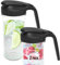Masontops Multi Pour Top - 2 Pack - Small/Regular Mouth Mason Jar Pitcher Lid with Handle and Flip Cap - Black - Lid Accessories for Mason Jars