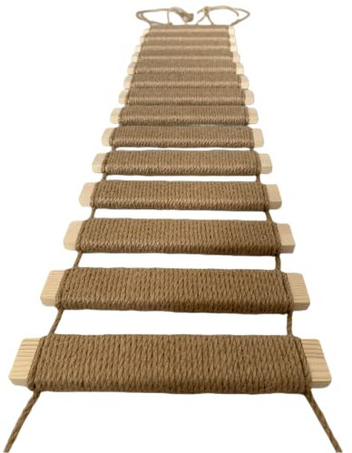AGRICUE Cat Climbing Kit - Sisal Rope Cat Bridge, Cage Ladder, Scratcher & Step Platform Tower