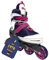 BEST SPORTING Inliner für Kinder - 5-Fach größenverstellbar in lila/pink - Inline Skates mit Bremse - 4 Rollen - Mädchen