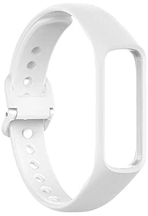 OcioDual Kompatibles Armband für S Galaxy Fit 2 Ersatzarmband Wasserdicht Atmungsaktiv Beständig Silikon Farbe Weiß