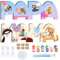 RtottiM MAMA PAPA Geschenk Enkel Geschenke Für Papa Mama Zum Geburtstag Bilderrahmen Papa Bilderrahmen Holzbuchstaben Bastelset mit Farben and Pinsel Geschenkideen für MAMA PAPA
