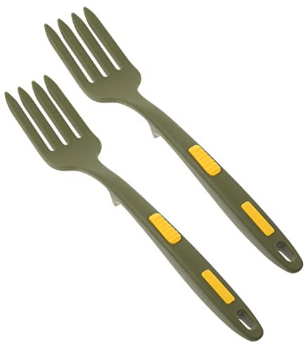 Mobestech Prácticos Tenedores para Ensalada Paquete de 2 Tenedores de Cena Reutilizables Puntas de Silicona Suave