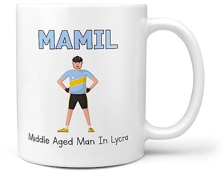 TeHe Gifts - MAMIL Middle Aged Man in Lycra Cycling Cyclist Bike Funny Novelty 10oz Gift Mug
