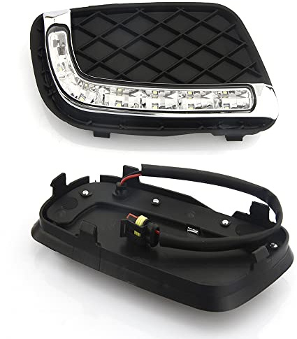 BAKUGO 2 Stück Tagfahrlicht Nebelscheinwerfer Blinkerleuchte Für Benz Smart Fortwo 2008 2009 2010 2011,Weiß