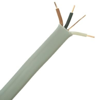 JAFSAL ONLINE 2 Core& Earth Cable Lighting Socket wire, Auto Cable Copper Wire, BS6004 Grey PVC sheathed cable with CPC (10mm, 15m)