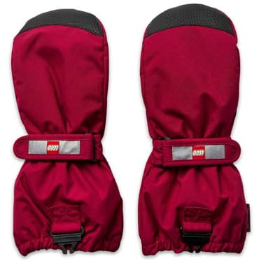 Kabooki Unisex Kinder LWATLIN 706-Fäustlinge mit Membran Fäustlinge, Dark Red, 122/128