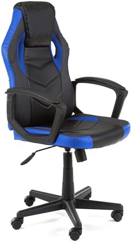 AKORD | Chaise Gaming Ergonomique FG-19 | Siège Réglable en Hauteur | Fauteuil avec Accoudoirs | Gaming Chair | Pivotant | Charge Maximale: 130 kg | Bleu