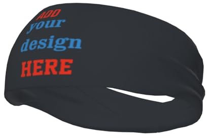 Individuelle Sport-Stirnbänder, personalisierbar, Haarbänder, Schweißband mit Ihrem Namen, Text, Logo, für Männer und Frauen, für Outdoor-Sportarten