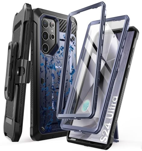 SUPCASE Unicorn Beetle Pro Coque pour Samsung Galaxy S24 Ultra 5G (2024), [Cadre Avant supplémentaire] Coque intégrale Double Couche Robuste avec Clip Ceinture et béquille avec Protecteur d'écran