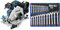 Makita DHS680Z Akku-Handkreissäge 57mm 18 V (ohne Akku, ohne Ladegerät), Blau, Silber & BGS 1196 | Maul-Ringschlüssel-Satz | 25-tlg. | SW 6-32 mm | inkl. Tetron-Rolltasche | Gabelringschlüssel