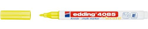 Edding Flüssigkreide-Marker 4085, Neongelb, Rundspitze 1-2 mm, 10 Stück
