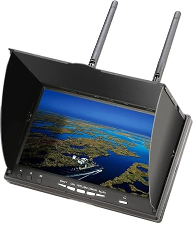 SPEEDY BEE Moniteur FPV portable de 7 pouces : affichage 5,8 GHz de 7 pouces avec récepteur DVR 40 canaux 800 x 480 affichage LCD batterie intégrée pour FPV