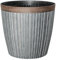 Muddy Hands 52 Litre Galvanised Large Plant Pot Outdoor Garden Round Plastic Flower Tree Planter
