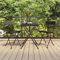 AJSEOYBS Gartenmöbel,Terrassenstühle,Atmungsaktive Gartenmöbel,Bistrostühle 2 STK. Klappbar Schwarz Poly Rattan und Stahl,Comfy Lounge Chair, Outdoor Möbelfür Rasen, Garten, Balkon im Freien usw