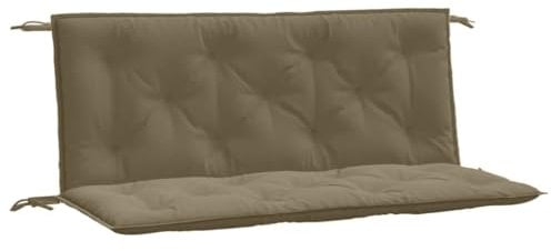 vidaXL Gartenbank-Auflagen 2 STK. Melange Taupe 120x50x7 cm Stoff