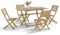 ZEYUAN 5-TLG. Garten-Essgruppe Massivholz Akazie, Esstisch Mit Stühlen Set, Gartenmöbel Sitzgruppe, Balkon Möbel, Gartenlounge Set, Terrassenmöbel, Balkonmöbel Set - 3295001