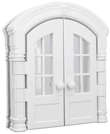 Cat Door Interior Door Secure Long Lasting Use Easy Install Portal French Cat Door for Pets Dogs (With Curtain)