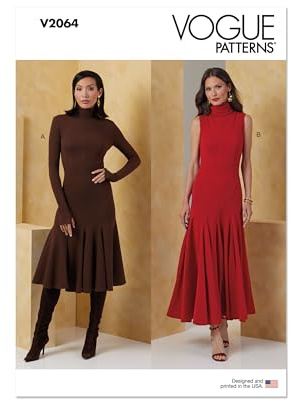 Vogue Sewing Pattern V2064U5 Misses' Knit Dresses U5 (16-18-20-22-24)