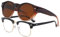 Long Keeper Polarisierte Überzieh Sonnenbrille Damen Runde Sonnenbrillen über Brillen Trendige Überbrille für Brillenträger Fahren Reisen Passen Über Sonnenbrillen (Verlauf Braun Braun)
