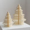 EHOTER 2 Pièces De Décoration d'arbre De Noël en Papier Sapin De Noël Plié en Nid d'abeille Arbres De Noël en Papier Pliables Centre De Table d'arbre De Noël en Nid d'abeille 3D (Blanc)