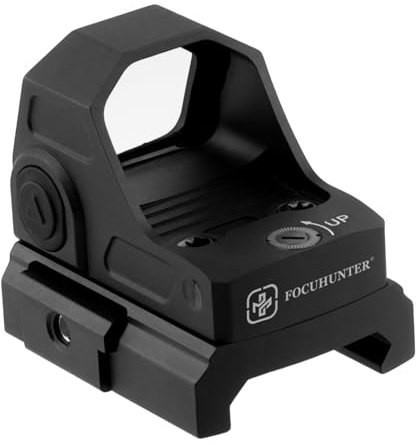 FOCUHUNTER 1x21mm Reflexvisier, 3 MOA Shake Awake Red Dot Sight 10 Modi, IPX7 wasserdicht 1500G stoßfestes kompaktes Red Dot Zielfernrohr, kompatibel mit RMSc Footprint & 21mm Picatinny-Schienen