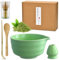 BLUESEABUY Set di 5 Matcha Kit Set di Scope Matcha Frusta Matcha Porta Pennello da Tè in Ceramica Ciotola Matcha 2 Cucchiaini Accessori Giapponesi per Cerimonia Matcha Preparare una Tazza di Matcha