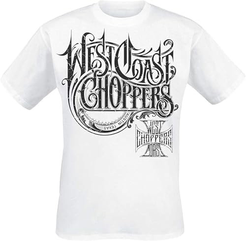 West Coast Choppers Men T Shirt Printed Tee Top Camiseta Short-Sleeve White XXL