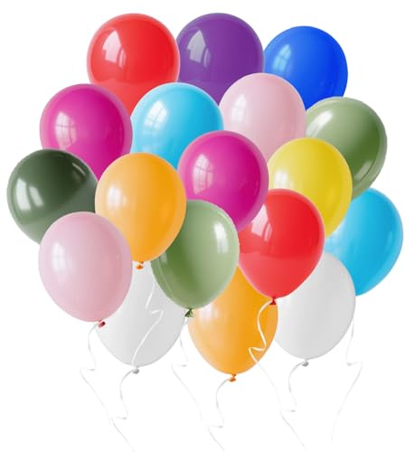 XINYINGYU Luftballons Bunt, 100 Stück 12 Zoll Partyballons für Geburtstag | 30cm, Latexballons für Babyparty und Kinderabiturfeiern, Hochzeitsdekorationen