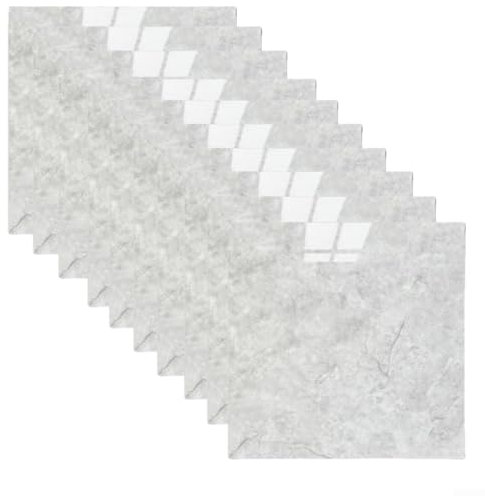 Wandpaneele zur Dekoration, perfekt für Küchenrückwände und Badezimmerwände, Grau, 10 Stück