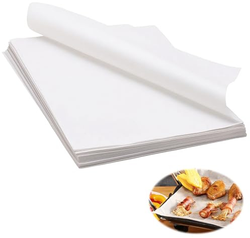 100 Sheets of 30×20 cm White Wax Paper, Greaseproof Paper Sheets for Baking and Food Prep, Greaseproof Wax Sheets, Cooking & Crafti, Baking, Food Wrapping, Sandwiches & Cheese