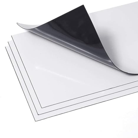 Lot de 4 cache-grilles d'aération magnétiques extra épaisses, blanc mat, découpés sur mesure, pour aérations murales, au sol et au plafond, contrôle du flux d'air à économie d'énergie, 20,3 x 39,4 cm