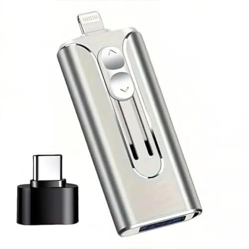 Clé USB iPhone 128 Go 3-en-1 USB-C/USB/Lightning – Stockage Externe pour Photos et vidéos, Sauvegarde Rapide pour Smartphone et PC – DATAFLEX