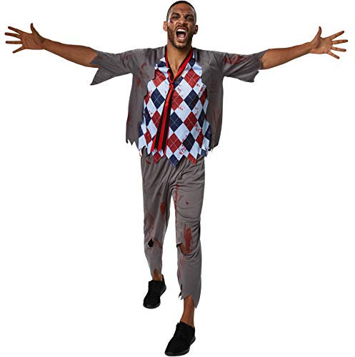 dressforfun 900441 - Herrenkostüm gruseliger Schuljunge, Blutbeschmierte und zerrissene Schulverkleidung (XL | Nr. 302268)