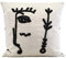 House Doctor Kissenbezug, Ingo, l: 50 cm, h: 50 cm, Weiss und Schwarz