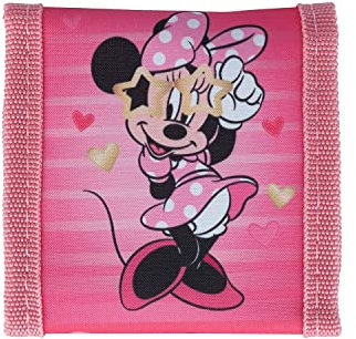Minnie Maus Vadobag VB26363, Geldbörse, Strapazierfähige Kindergeldbörse mit Klettverschluss. Die Geldbörse hat EIN Kleingeldfach mit Reißverschluss, EIN Scheinfach Pink