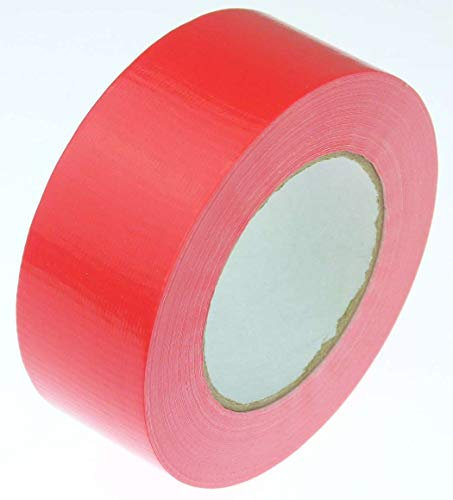 1 Rolle Gewebeband 50 m x 48 mm ROT - Panzerband Steinband Gaffa Tape Reparaturband