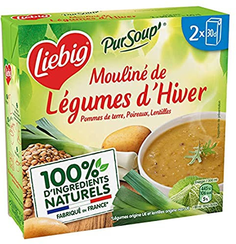 Liebig Mouliné de légumes d'hiver pommes de terre, poireaux, lentilles - Les 2 briques de 30cL