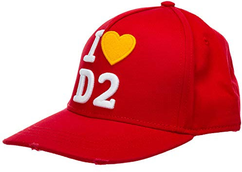 DSQUARED2 Iconic I Love D2 Logo Baseballcap Cap Kappe Basebalkappe Hat Hut