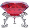 FBBULES 80 mm Kristall Diamanten, Briefbeschwerer Glas mit Versilbertem Ständer Klar Glas Diamanten Deko für Hochzeitsdekorationen, Geschenk für Halloween Weihnachten Erntedankfest