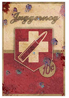 LINYUYI Vintage-Poster, Motiv: Juggernog Perk, Leinwandposter, Wandkunst, Dekordruck, Bild, Gemälde für Wohnzimmer, Schlafzimmer, Dekoration, 30 x 45 cm, ungerahmt, Stil 1