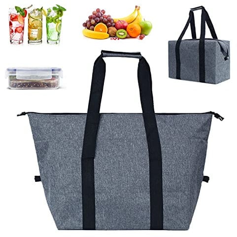 XPOOS 20L Kühltasche Faltbar, Kühltasche Gross,Picknicktasche,Cooler Bag,Thermotasche Mit Isolierung Für Camping Picknick Lebensmitteltransport Einkauf